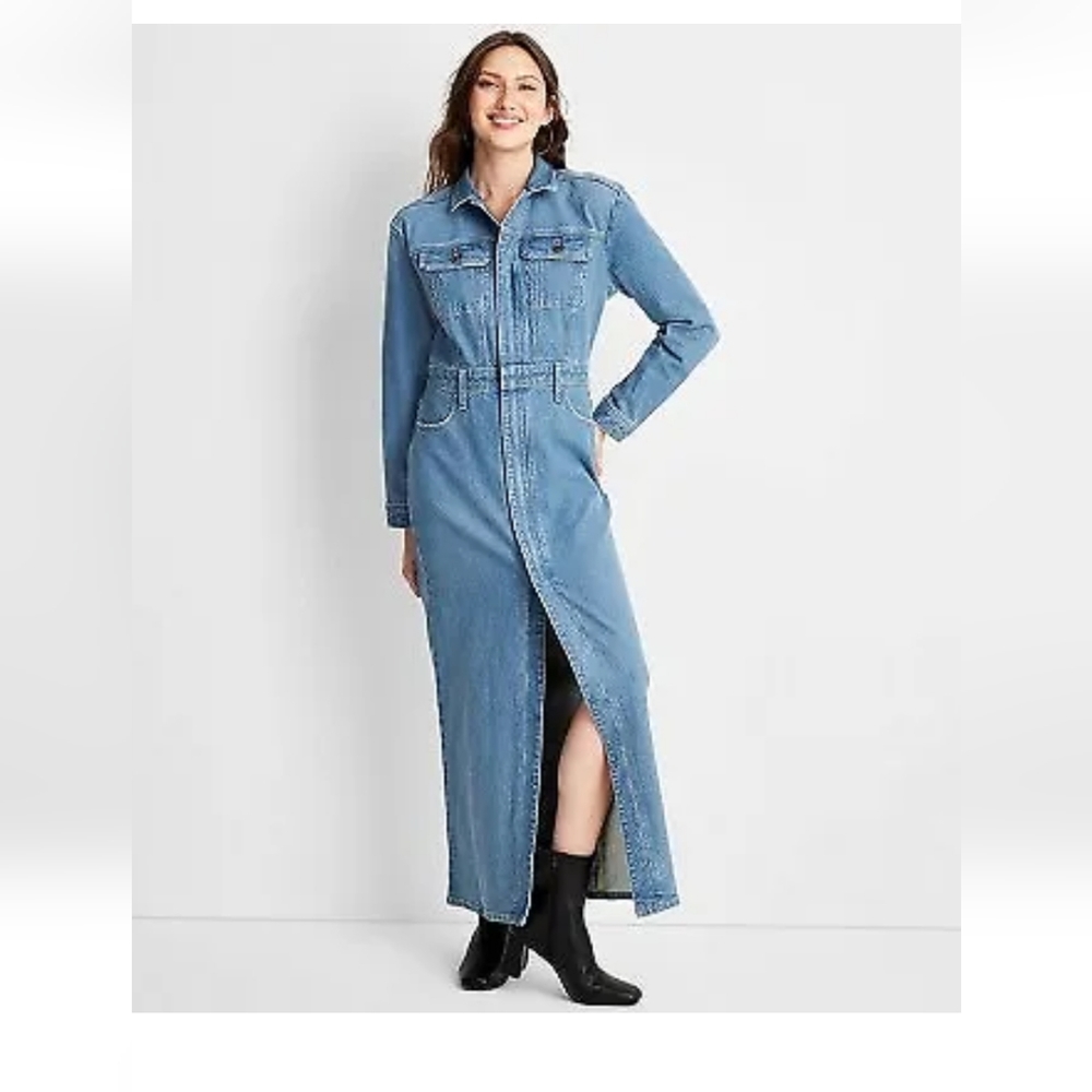 Universal Threas denim maxi dress size 2